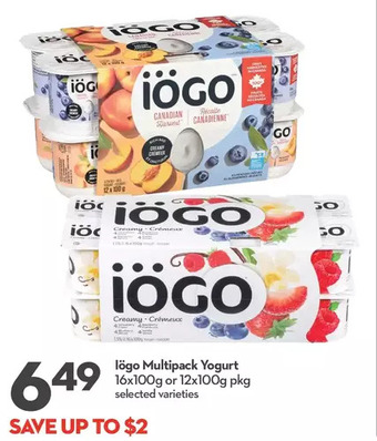 Longo's Iögo multipack yogurt offer
