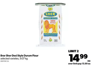 Real Canadian Superstore Brar sher desi style durum flour offer