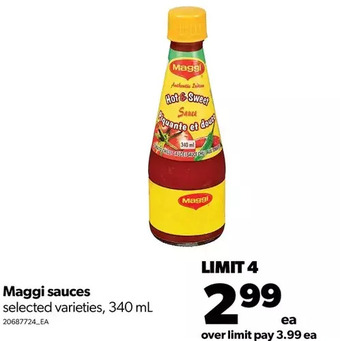 Real Canadian Superstore Maggi sauces offer