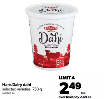 Real Canadian Superstore Hans dairy dahi offer