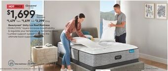 Sleep Country Beautyrest® unity lux reef mattress offer