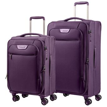 Best Buy Champs softech collection 2-piece soft side expandable luggage set - purple offer