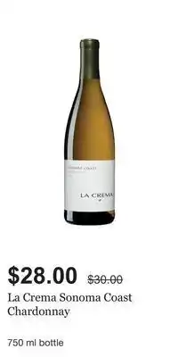 LCBO La crema sonoma coast chardonnay offer