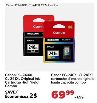 Shopper+ Canon pg-240xl cl-241xl original ink cartridge high yield combo offer