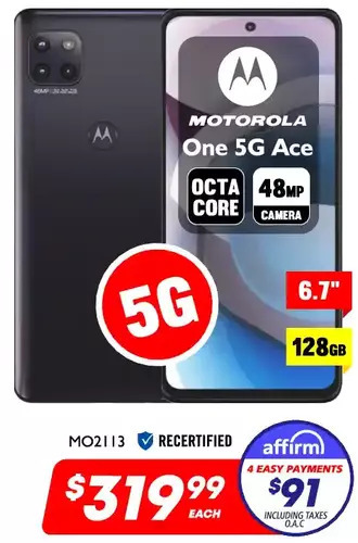 Motorola one 5g ace