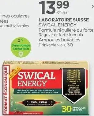 Proxim Laboratoire Suisse Swical Energy Drinkable Vials offer