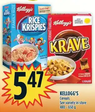 Marché Adonis Kellogg's Cereals See Variety In Store 480-6500g offer