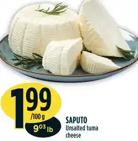 Marché Adonis Saputo Unsalted Tuma Cheese 100g offer