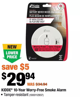 Kidde 10-year worry-free smoke alarm