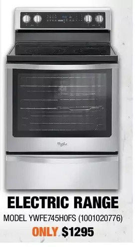 Home Depot Whirlpool electric range offer