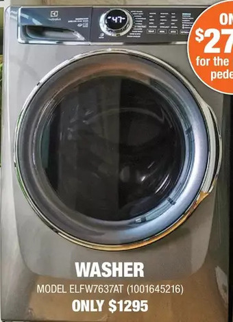 Home Depot Electrolux washer offer