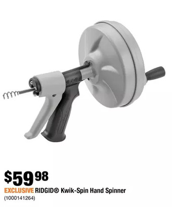 Home Depot Ridgid kwik-spin hand spinner offer