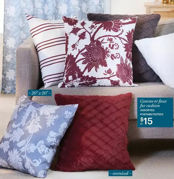 Giant Tiger Canvas or faux fur cushion offer