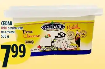 Marché Adonis Cedar Halal Persian Style Feta Cheese 500g offer