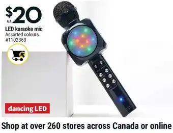 Giant Tiger Led karaoke mic offer