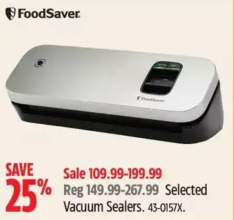 Canadian Tire Foodsaver vacuum sealers offer