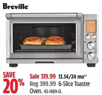 Canadian Tire Breville 6-slice toaster oven offer