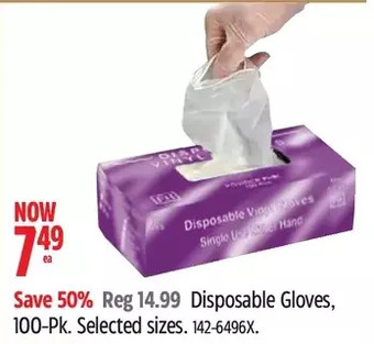 Canadian Tire Disposable gloves offer