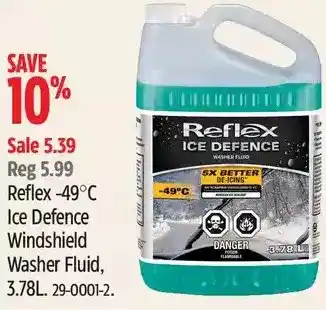 Canadian Tire Reflex -49°c ice defence windshield washer fluid offer