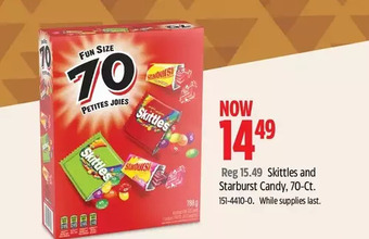 Canadian Tire Skittles and starburst candy offer