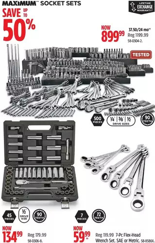 Canadian Tire Maximum socket sets offer