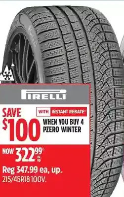 Canadian Tire Pirelli pzero winter tires offer