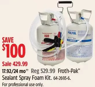 Canadian Tire Froth-pak sealant spray foam kit offer