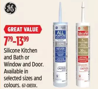 Canadian Tire Silicone kitchen and bath or window and door offer