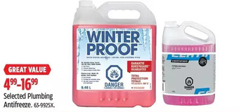Canadian Tire Plumbing antifreeze offer