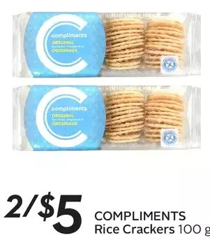Sobeys Compliments rice crackers offer