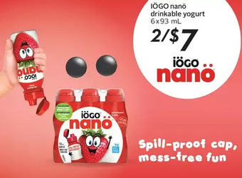 Sobeys Iögo nanö drinkable yogurt offer