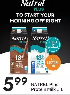 Sobeys Natrel plus protein milk offer