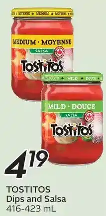 Sobeys Tostitos dips and salsa offer