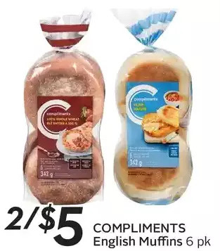 Sobeys Compliments english muffins offer