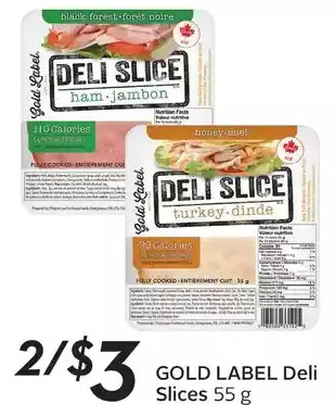 Sobeys Gold label deli slices offer
