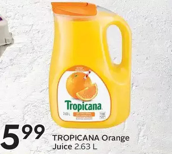 Sobeys Tropicana orange juice offer