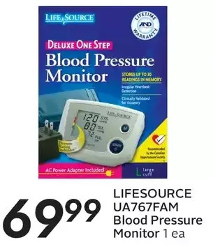 Sobeys Lifesource ua767fam blood pressure monitor offer