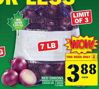 Food Basics Red onions offer