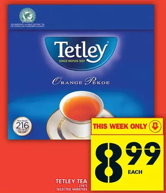 Food Basics Tetley tea offer