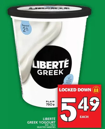 Food Basics Liberté greek yogourt offer