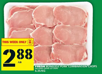 Food Basics Fresh boneless pork combination chops offer