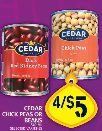 Food Basics Cedar chick peas or beans offer