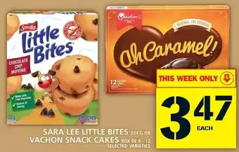 Food Basics Sara lee little bites or vachon snack cakes offer