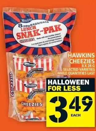 Food Basics Hawkins cheezies offer