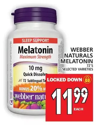 Food Basics Webber naturals melatonin offer