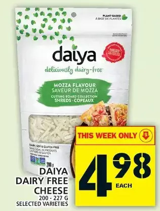 Food Basics Daiya dairy free cheese offer