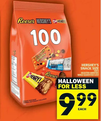 Food Basics Hershey's snack size offer