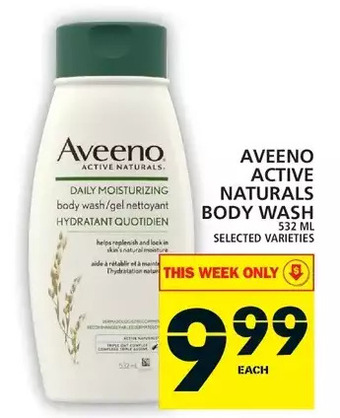 Food Basics Aveeno active naturals body wash offer