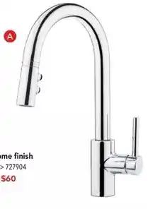 Lowe's "fullerton" pull-down ktichen facuets polish chrome finish offer
