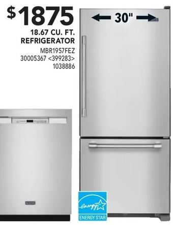 Lowe's Maytag 18.67 cu. ft. refrigerator offer